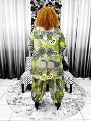 Circle Print Harem Style Pant Set - Multi Colors available Dazzled By B